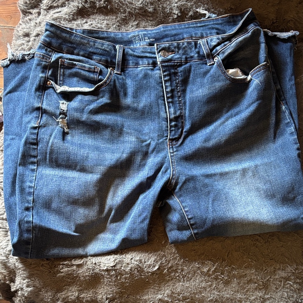 Time and Tru Dark Blue Boyfriend Jeans